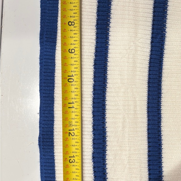 Striped Women’s Sleeveless Knit Sweater Top - Blue and White size S - Picture 7 of 9